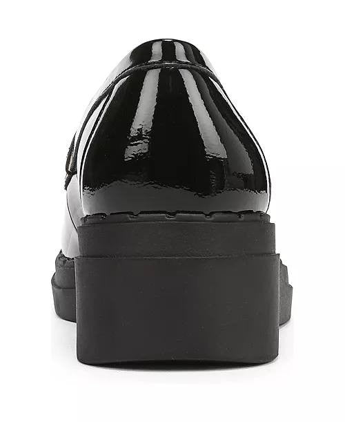 LifeStride Dolce Loafers 8W Black Faux Patent Wedge Comfort NIB msrp$89.99