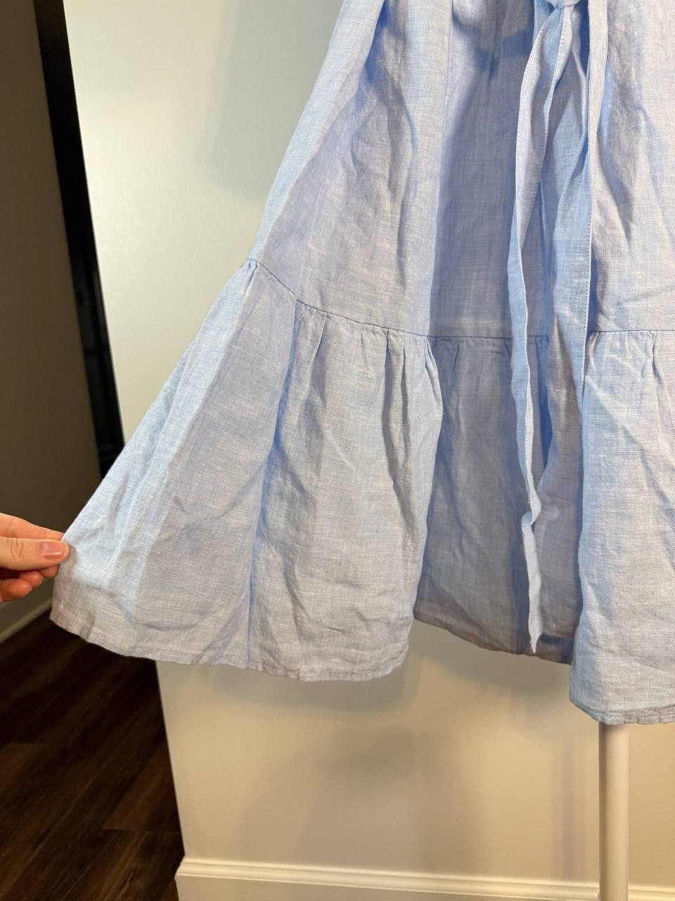 Crosby  Sky Blue Linen Collared Belted Dress – Size S – NWOT