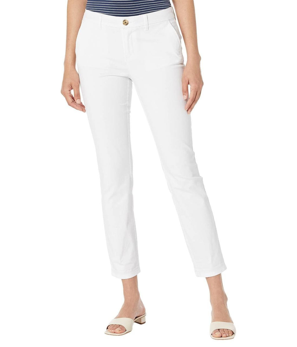 Tommy Hilfiger Hampton Chino Pants White Women Size 6 NWT Stretch Cotton