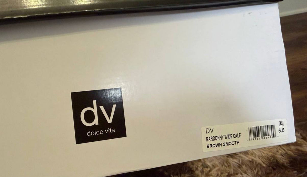 DV Dolce Vita Bardonny Boots 5.5 Brown Smooth Knee‑High NIB msrp$109