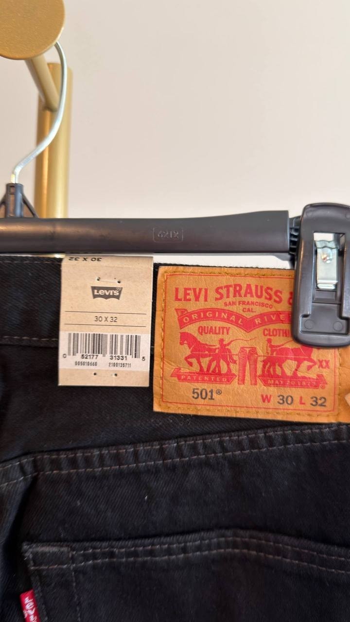 Levi’s 501 Original Fit Jeans Black Men’s 30x32 NWT $138