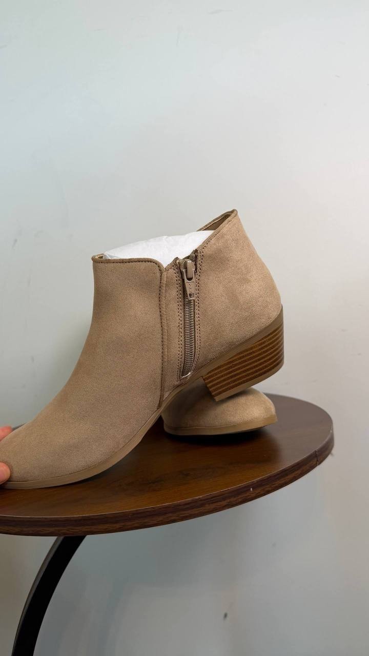 Style & Co Wileyy Women’s Ankle Booties Taupe 8.5M Man‑Made $70 NWB
