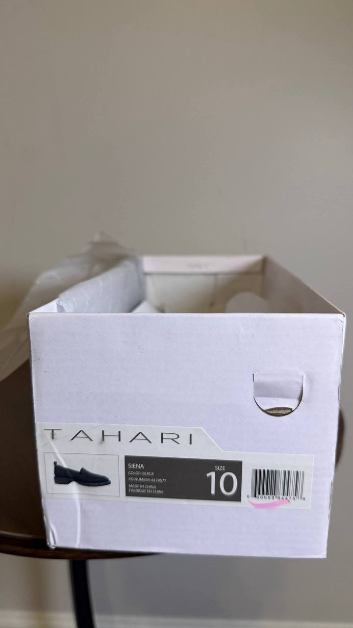 Tahari Black Knit Polyester Slip‑On Loafers 10M New in Box MSRP $70