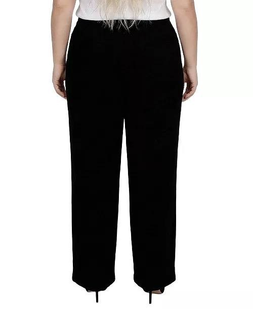 NY Collection Pull‑On Wide‑Leg Pants Black 3XP NWOT $44