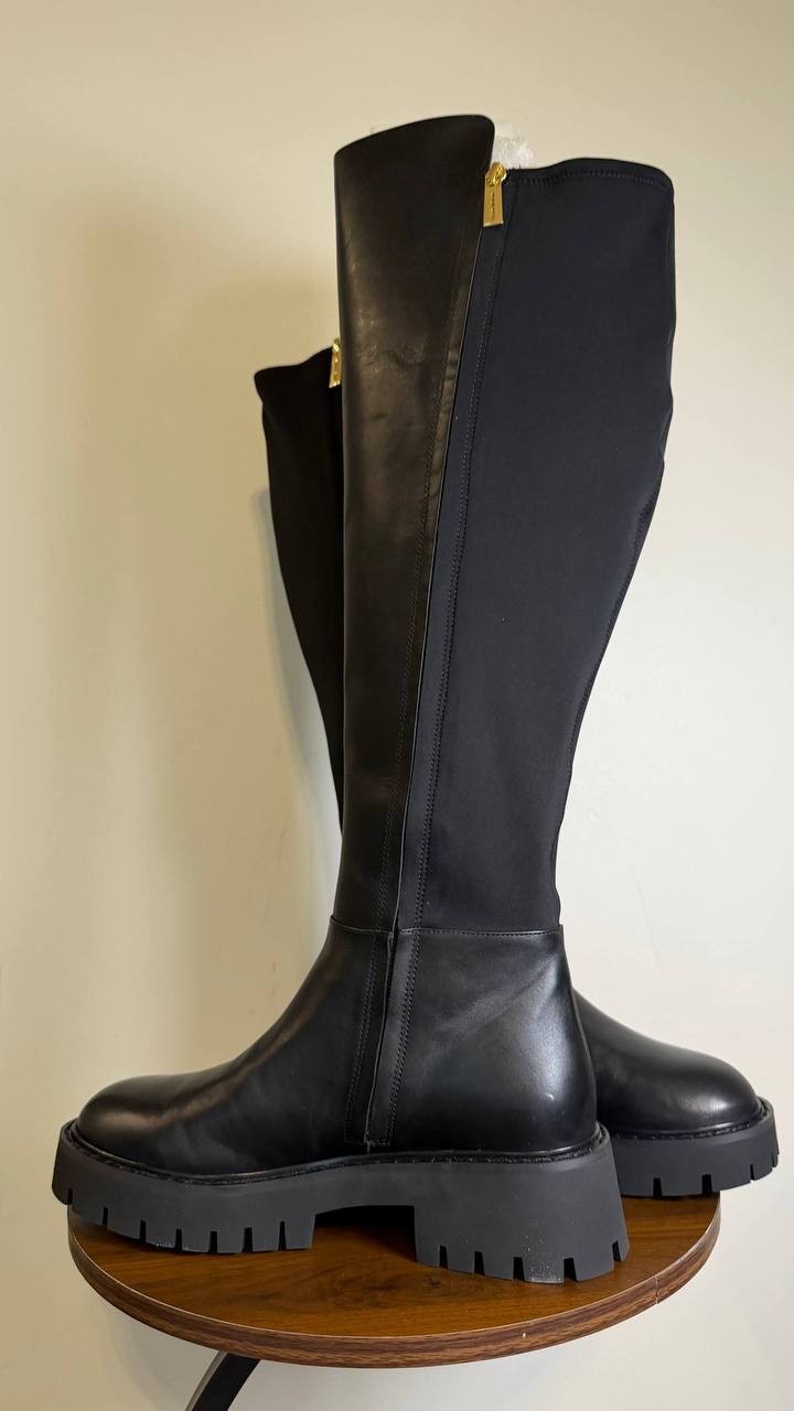 Michael Michael Kors Black Leather Tall Boots 9.5W New in Box MSRP $358