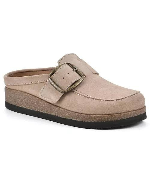 White  Mountain  Clogs  Beach   Wood  Suede  8M  New  With  Box  $89