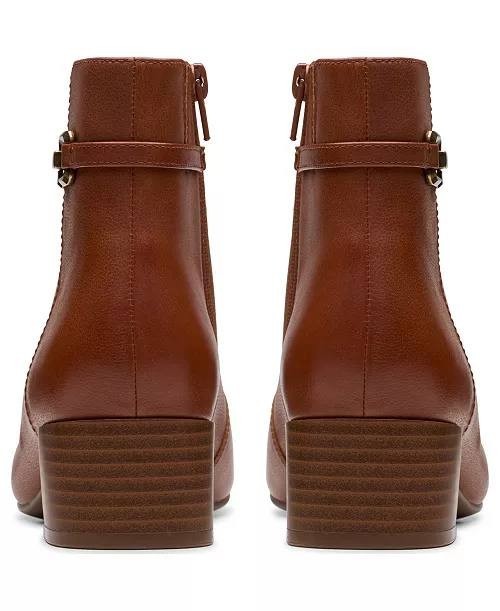 Clarks  Booties  Dark  Tan  9M  New  $130