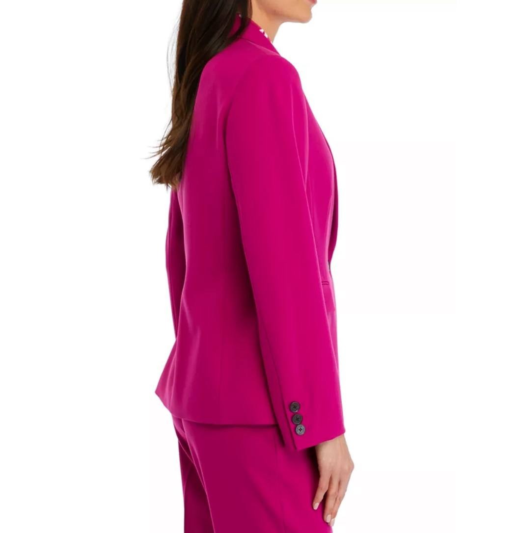 Tahari ASL Wild Berry Button Lapel Blazer Size 4 NWT $149 – Elegant Statement
