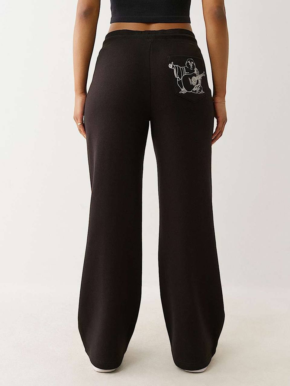 True Religion Sweatpants 2XL Black Lurex Buddha Straight Leg NWT MSRP $109