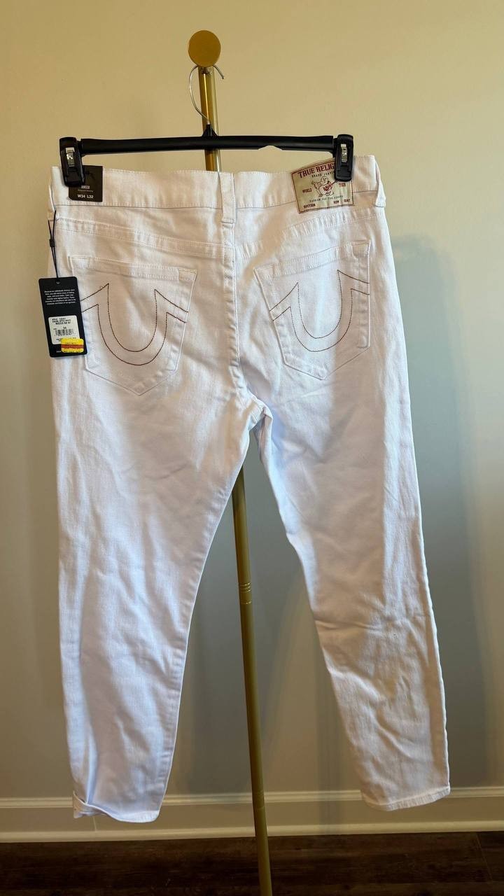 True Religion Men’s Rocco Skinny Jeans White 34 $169 NWT