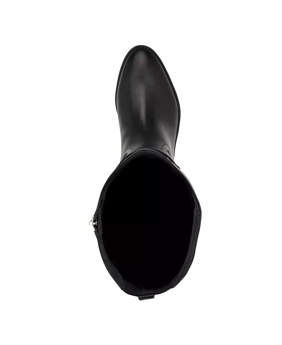 Calvin Klein Daphny Boots 7M Black Man‑Made Knee‑High Pointy Toe NIB msrp$169