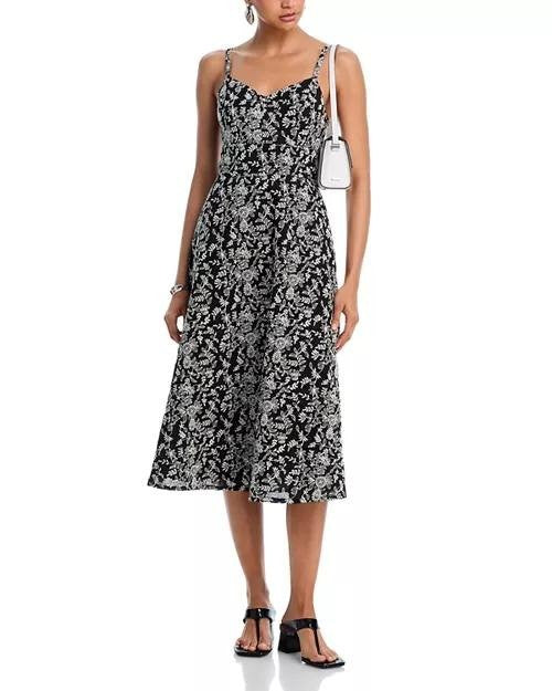 Aqua Embroidered Tank Midi Dress – Size XXS – NWT – $116