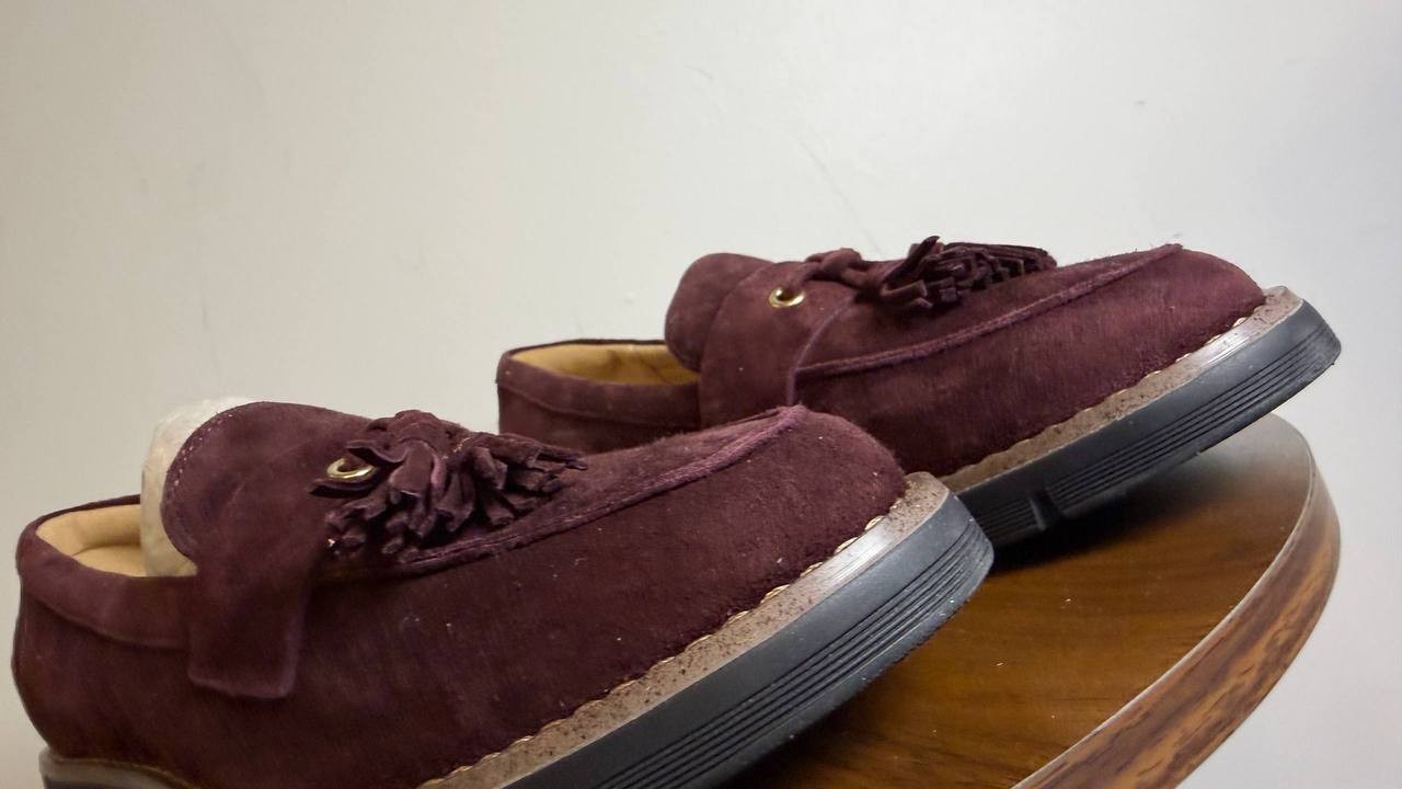 Easy Spirit Vienne eFlex Tassel Slip‑On Loafers Dark Red Suede 8M NWB MSRP $109