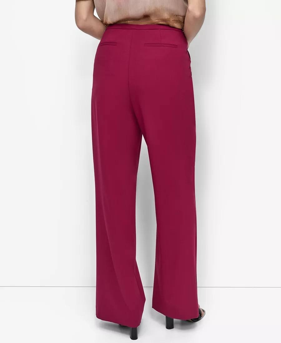 DKNY High‑Rise Front‑Zip Flared Pants Pink Size16 NWT Modern Feminine msrp$99