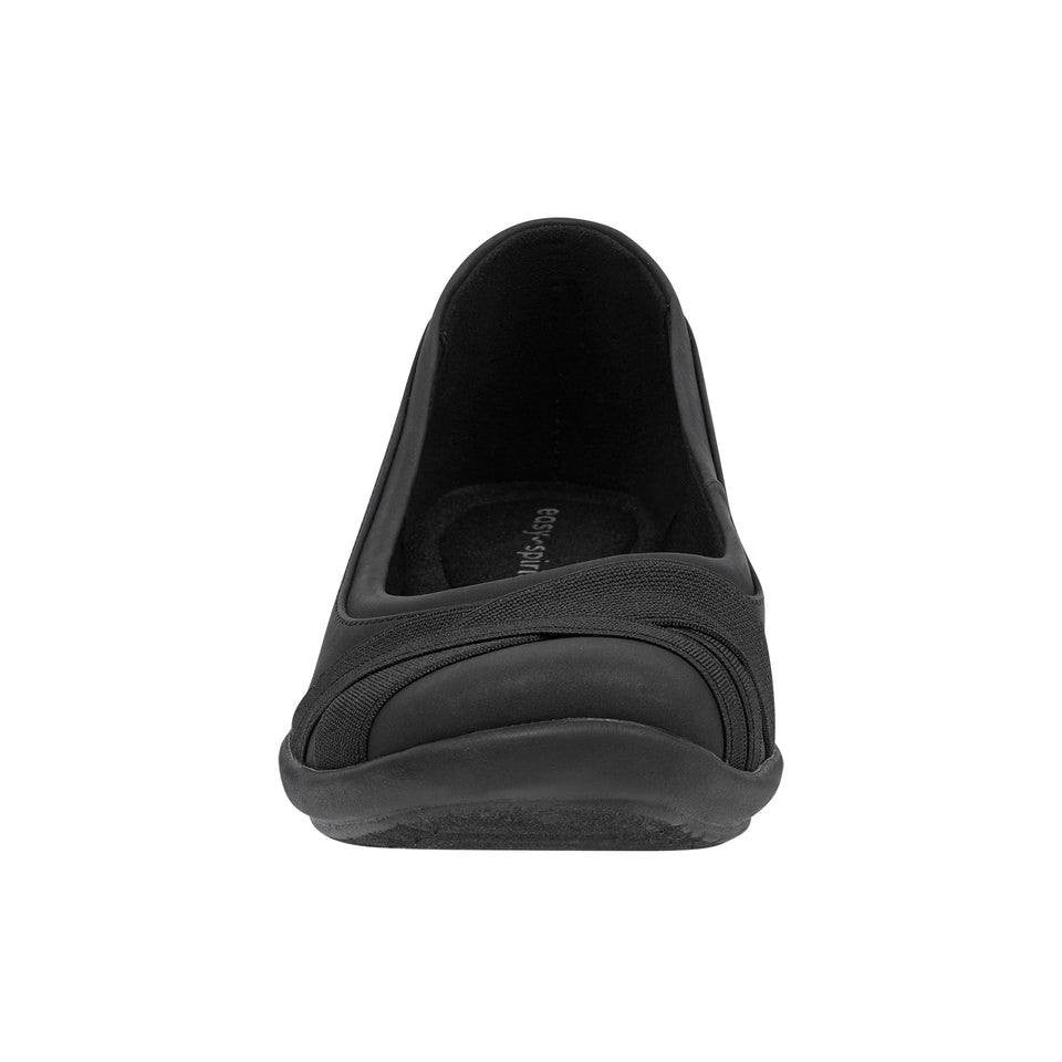 Easy Spirit Slip‑On Flats 6.5M Black Synthetic New in Box MSRP $69