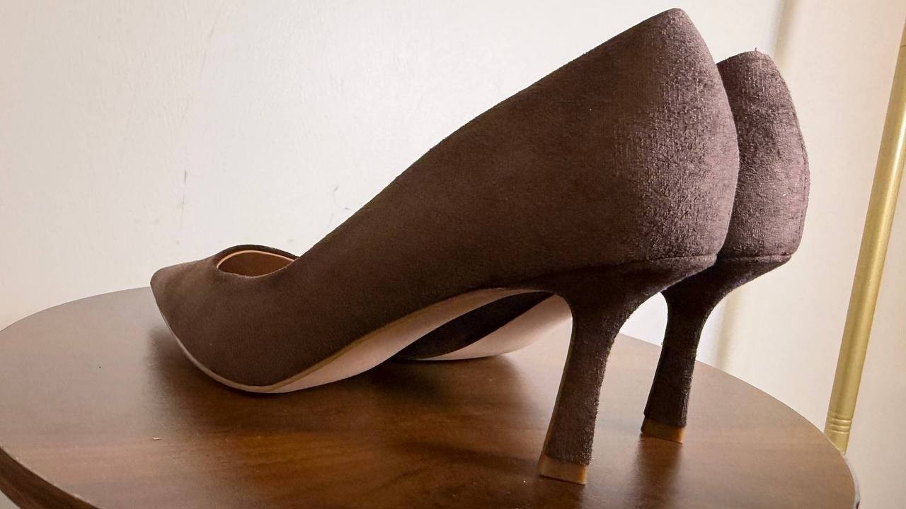 Madden Girl Dark Brown Fabric Pointed Toe Pumps 7.5 New in Box MSRP $59