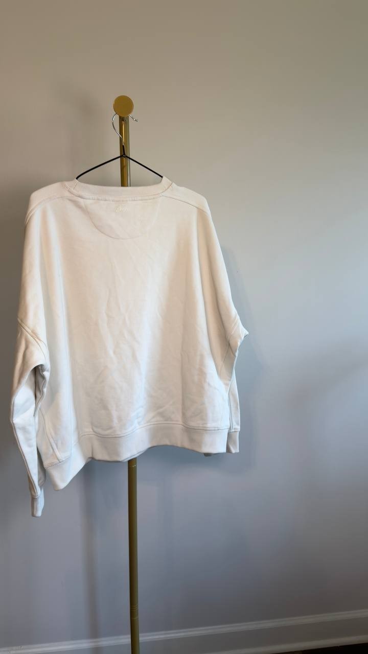 BOSS Embellished Star Sweatshirt Open White L NWT $129