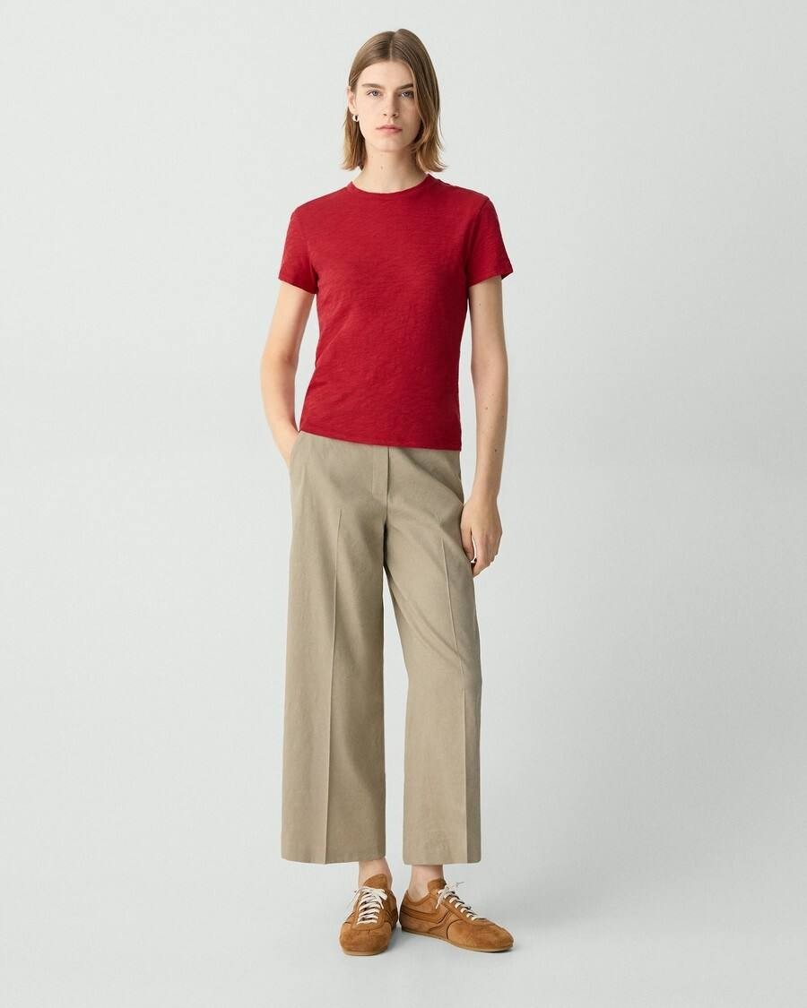 Theory Tiny Tee Organic Slub Cotton Cherry S NWT $75