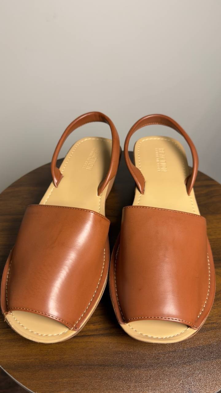 Reaction  Kenneth  Cole  Wedge  Sandals  Luggage  10M  New  $59