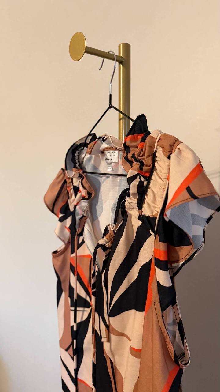 Signature by Robbie Bee Women’s Cap‑Sleeve Dress Multicolor L $69 NWT