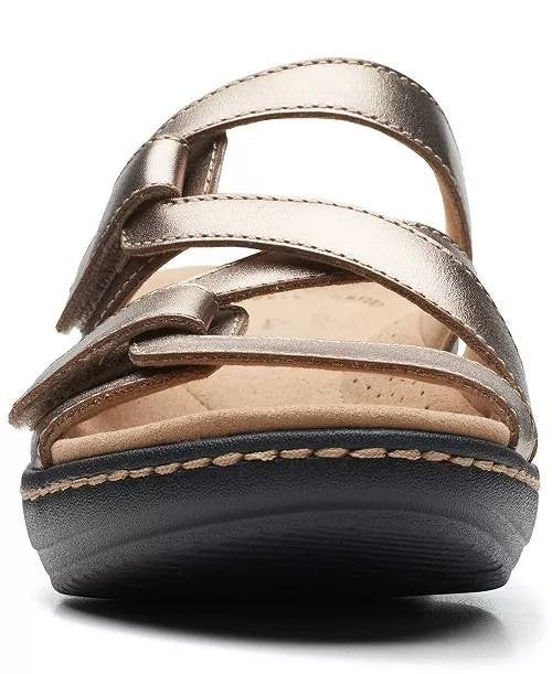 Clarks  Sandals  Bronze  Metallic  Leather  6M  New  $100
