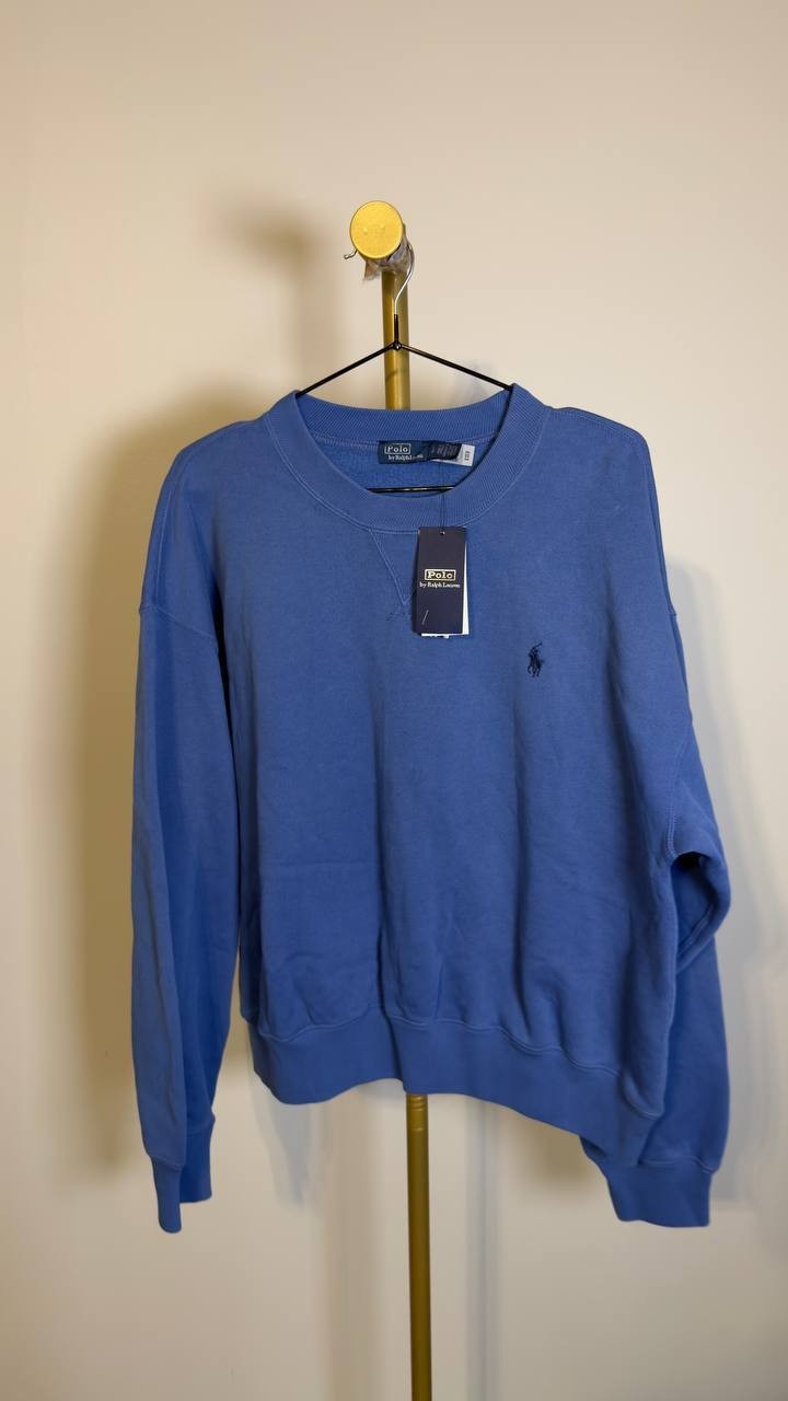 Polo Ralph Lauren Women’s Cotton Sweatshirt Classics Blue L NWT $148