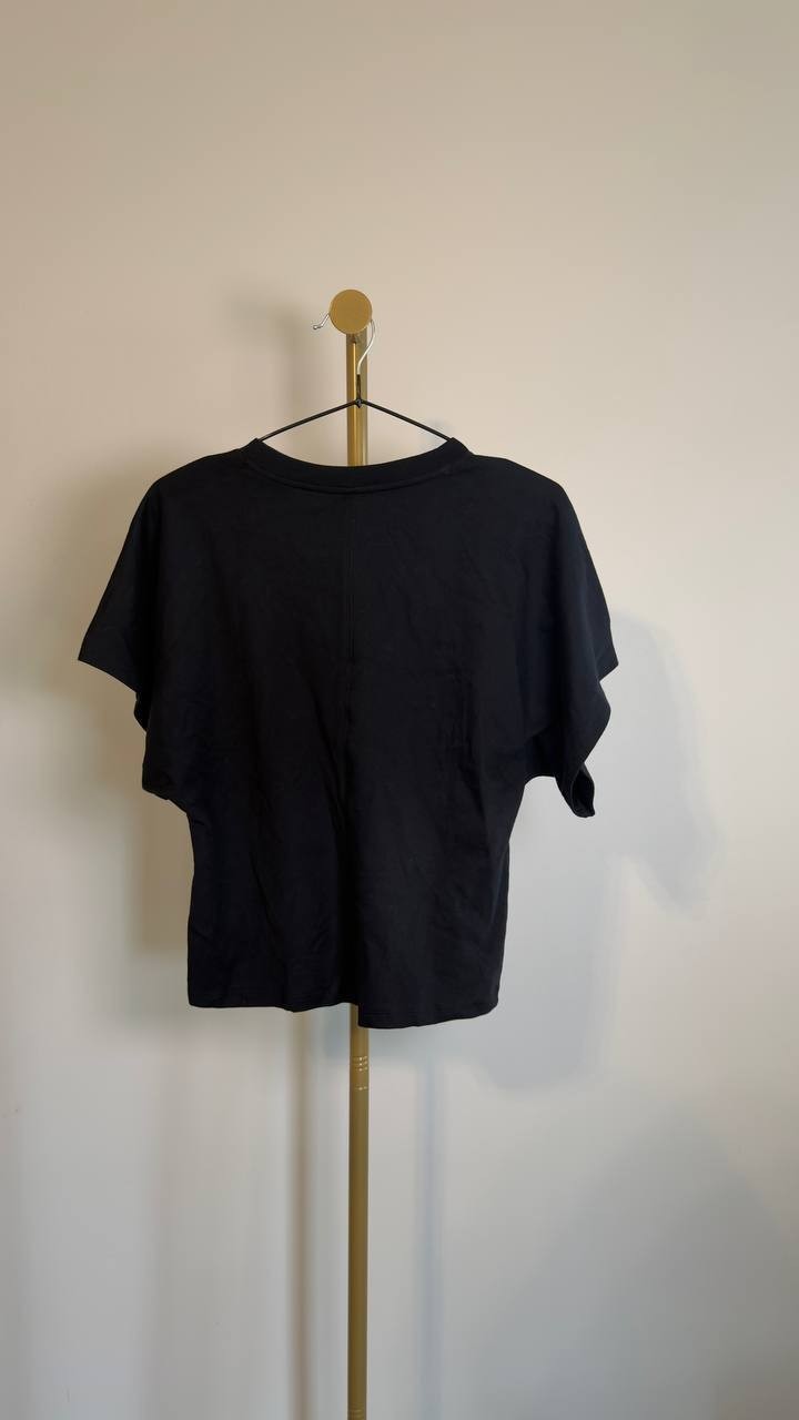 Majestic Filatures Supima Cotton Semi Relaxed Boat Neck Tee Noir Size 2 NWT $230