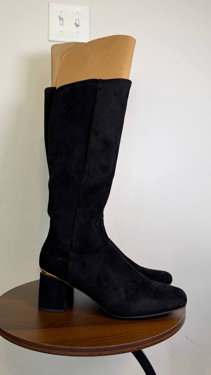 Jones New York Women’s Durana Knee High Boots Black 8.5 Fabric MSRP $109.50 NWOB