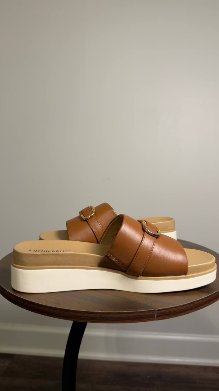 LifeStride  Platform  Sandals  Tan  7.5M  New  $80