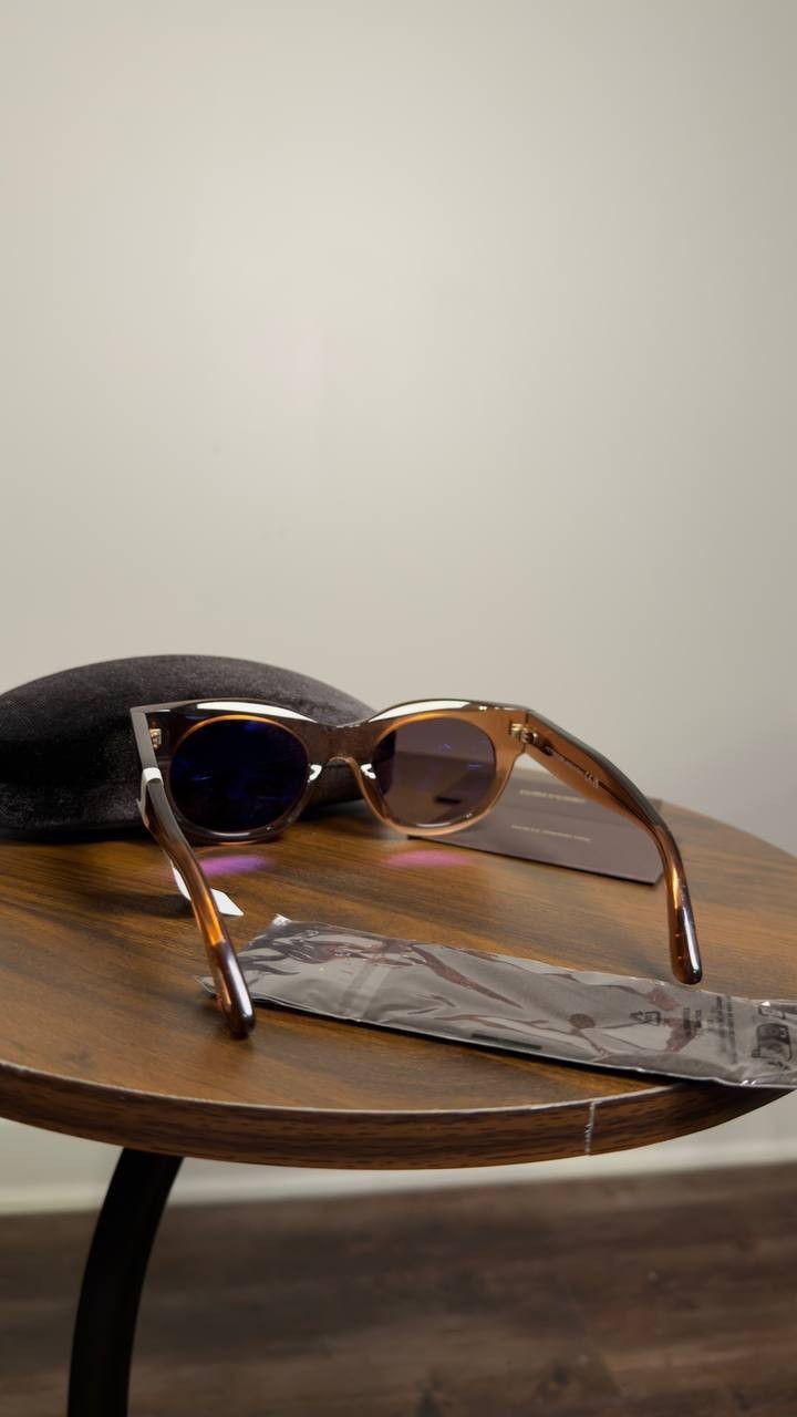 Tom  Ford  Round  Frame  Sunglasses  Light  Brown  OS  NWT  $490