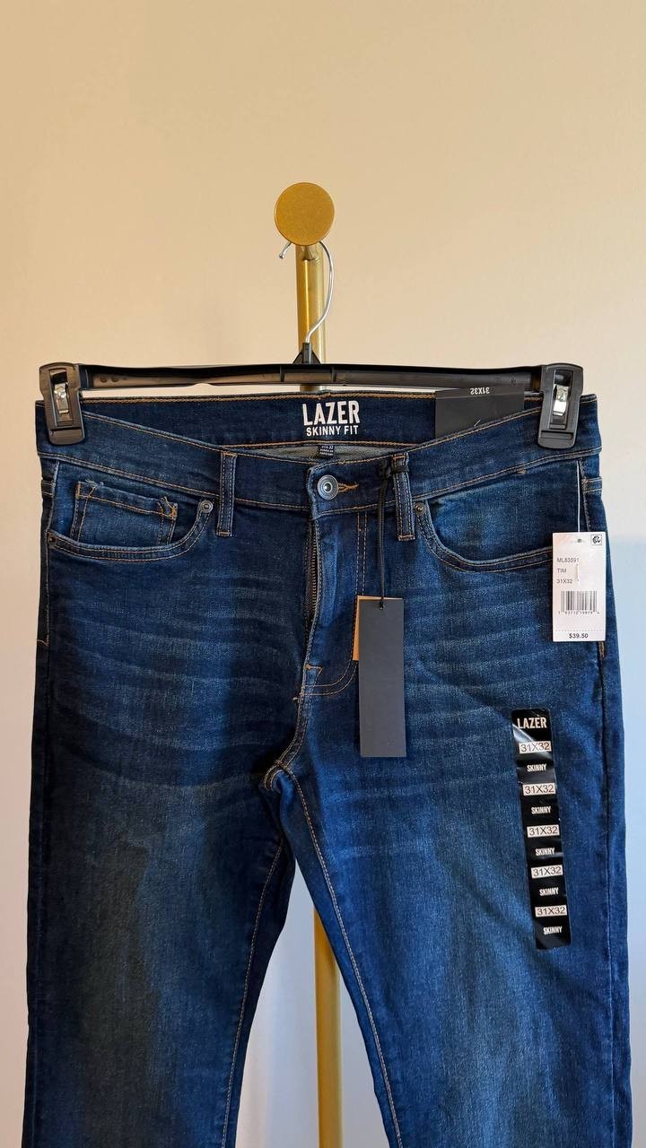 Lazer Men’s Skinny‑Fit Stretch Jeans Dark Blue 31x32 $39.50 NWT