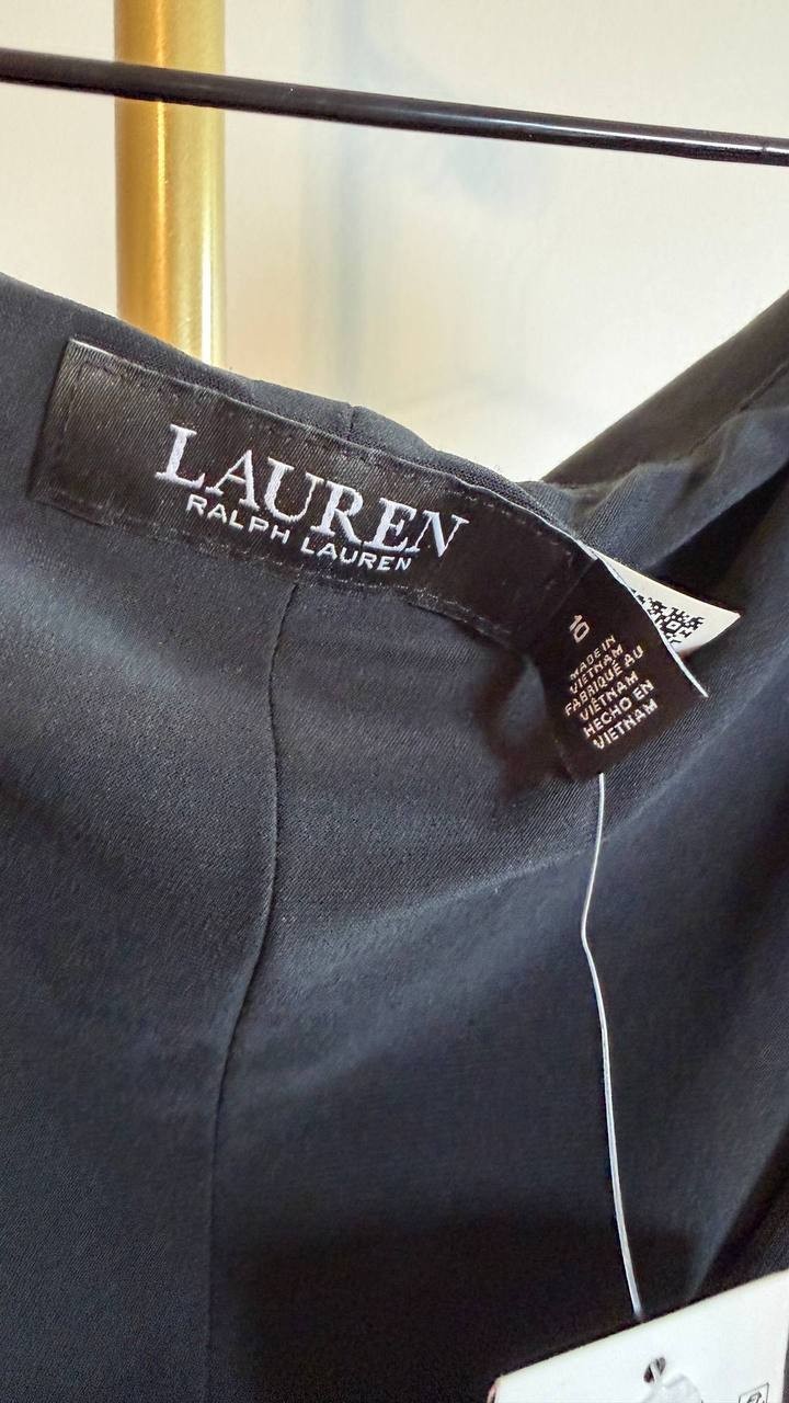 Lauren Ralph Lauren Twist-Front Sheath Dress Black 10 NWT $225