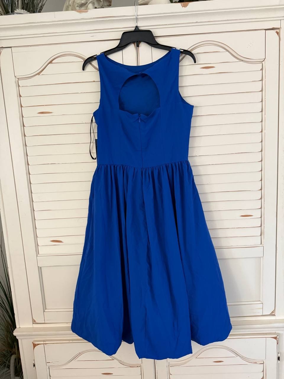 DKNY Sleeveless Boat-Neck Midi Dress – Blue, Size 4