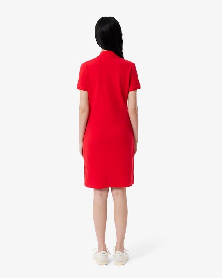 Lacoste Polo Dress 34 Red Slim Fit Stretch Mini Piqué NWT MSRP $155 Tennis Style