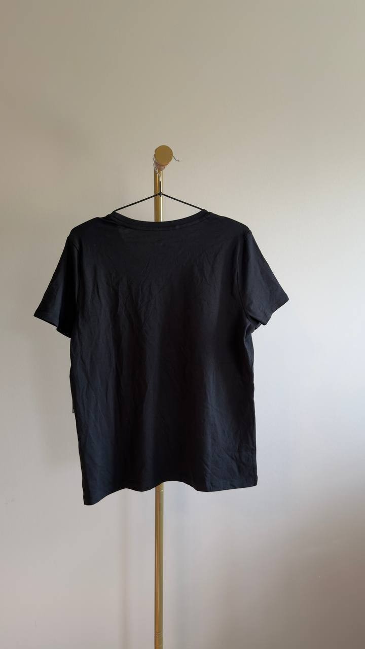 Tommy Hilfiger Embroidered Heart-Logo T-Shirt Black Size M NWT $44.50