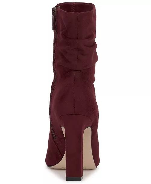 Jessica Simpson Mixtesa Booties 6M Dark Cherry Slouch Block Heel NIB msrp$109
