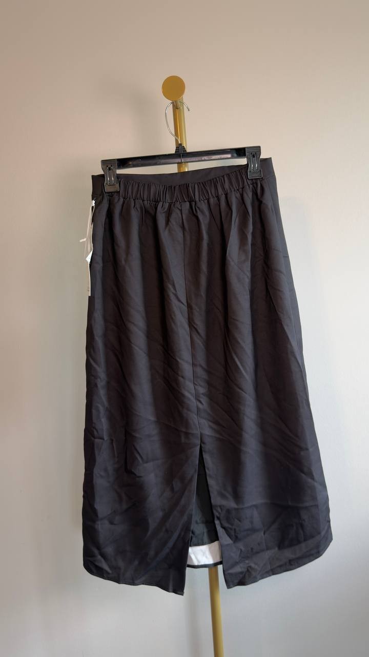 CeCe Floral Print Pull‑On Midi Skirt S Reach Black NWT $99