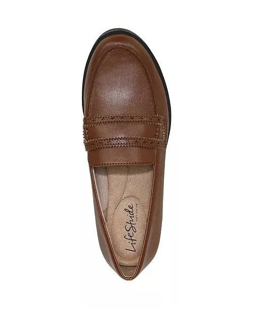 LifeStride London Loafers 10W Walnut Brown Lug Sole Penny Slip‑On NIB msrp$89.99