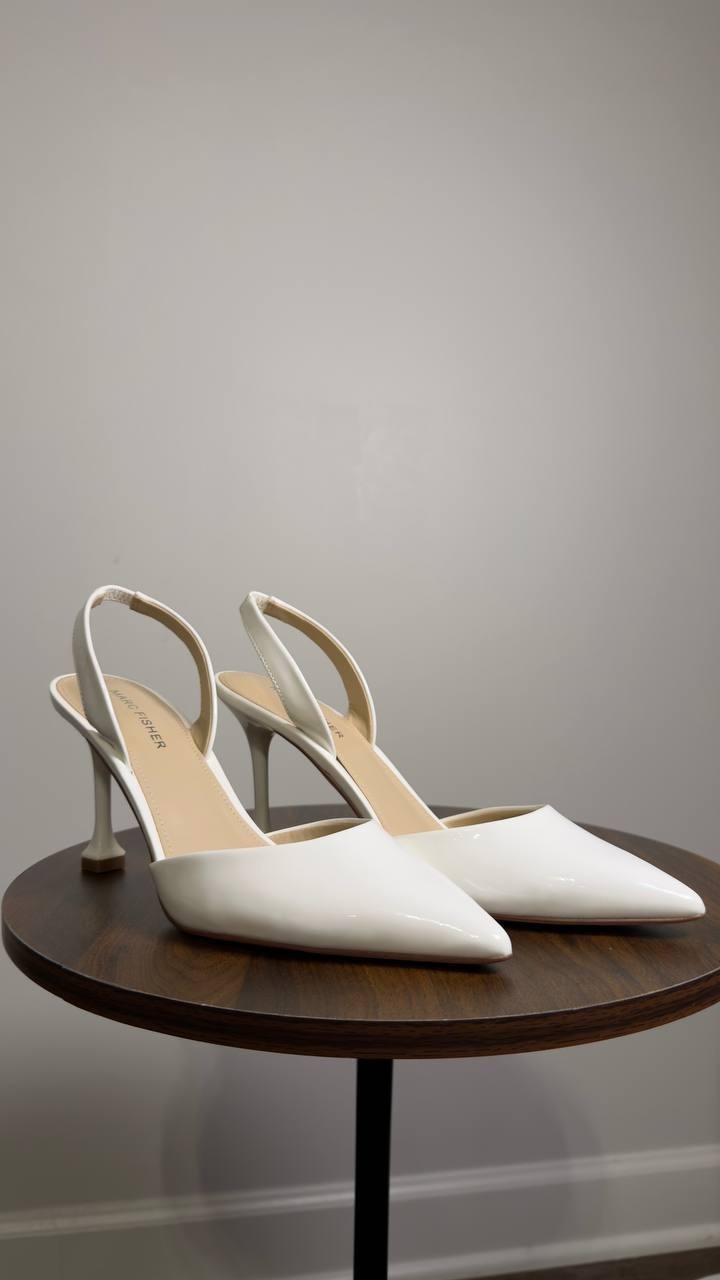 Marc  Fisher  Hadya  Slingback   Pumps  White  8.5  M  New  in  Box  $89