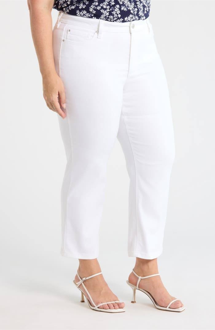 Jones New York Lexington High Waist Crop Jeans Soft White 16 NWT $79.50