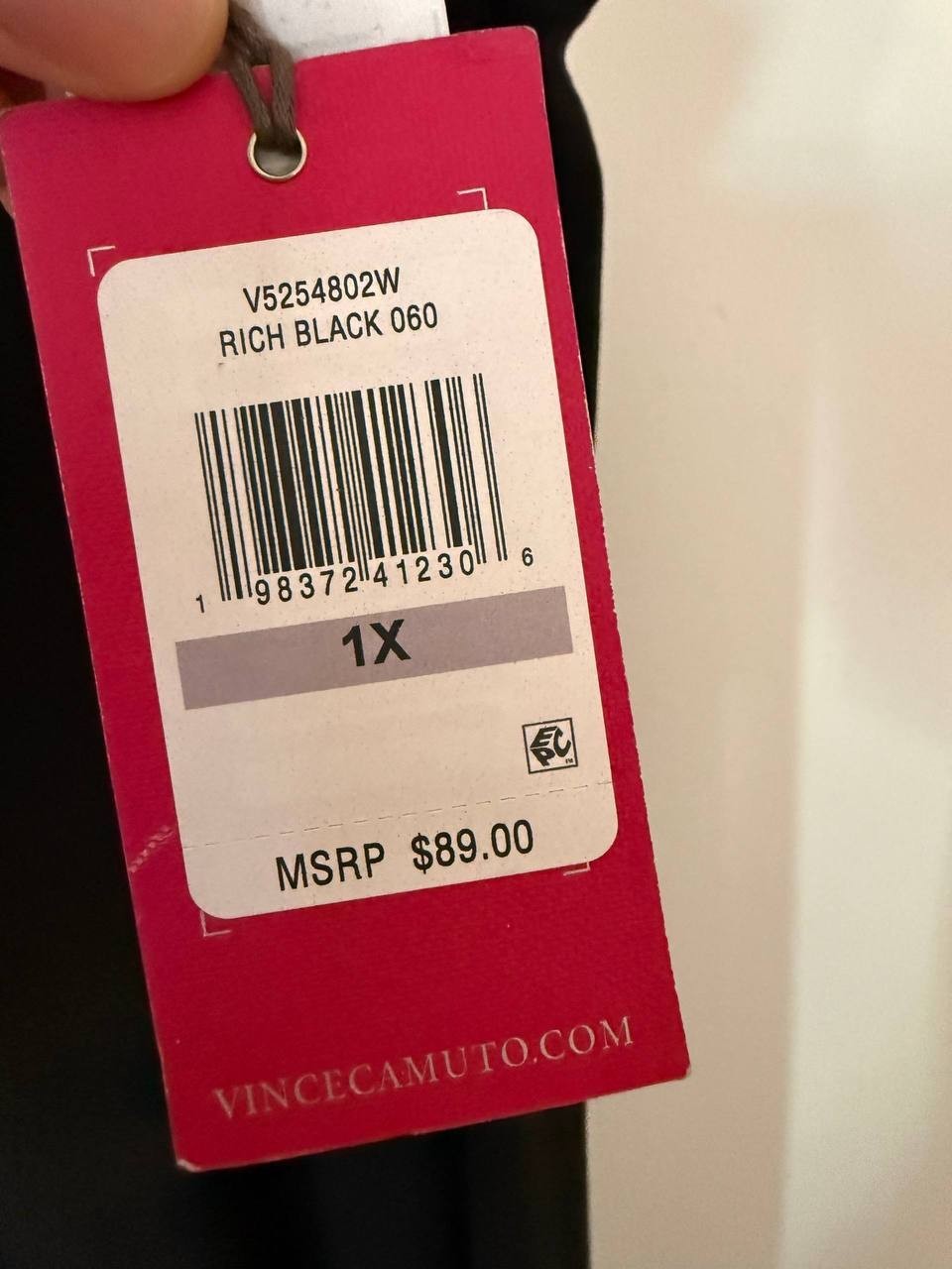 Vince Camuto Plus Size Pull‑On Wide‑Leg Pants – Size 1X – NWT – Black – $89