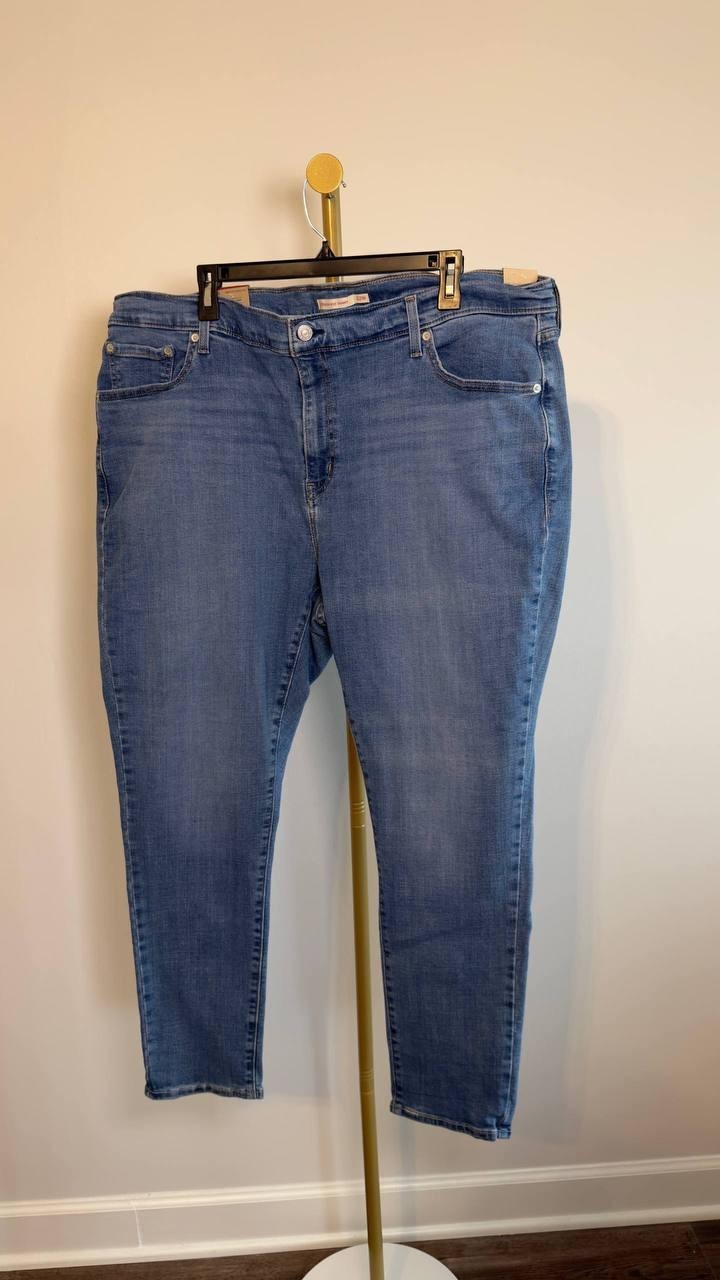 Levi’s 721 High Rise Skinny Jeans Plus Size Blue 22W NWT $69.50