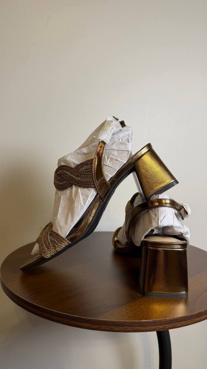 LifeStride Charnelle Sandals 8W Bronze Square Toe Slingback NIB msrp$89.99