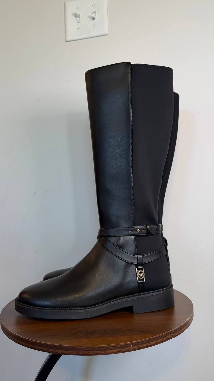 Michael Kors SG224F Women’s Knee‑High Boots Black 9.5M Manmade $195 NWOB