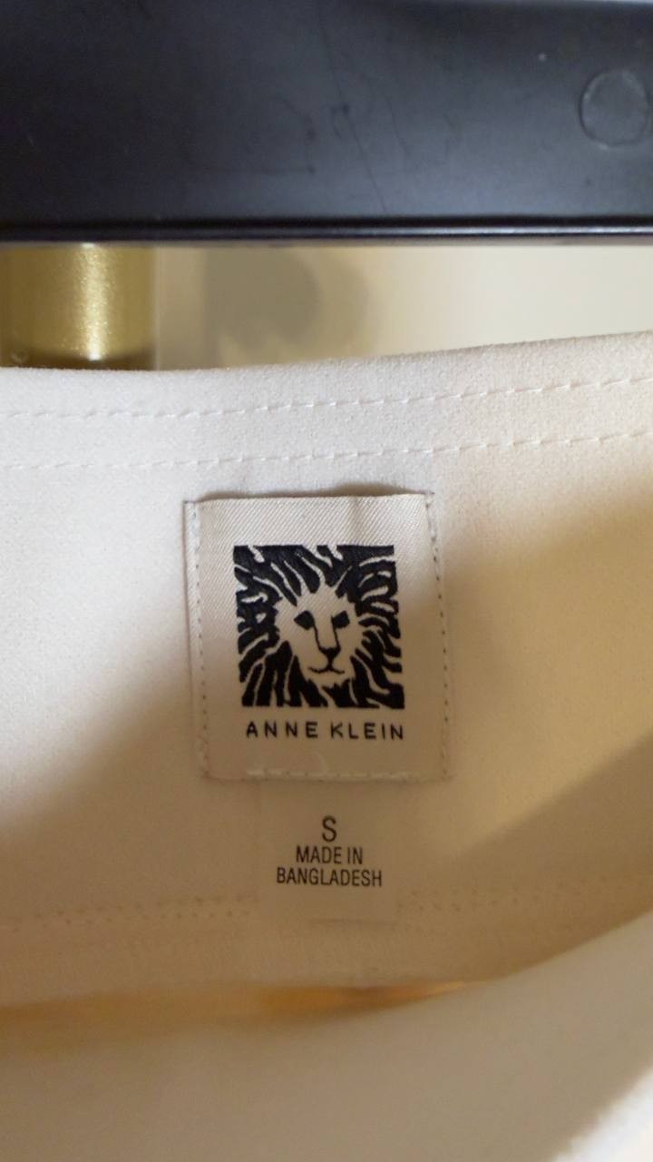 AK Anne Klein Pull‑On Cool Crepe Trouser Pants Ivory S NWOT $59