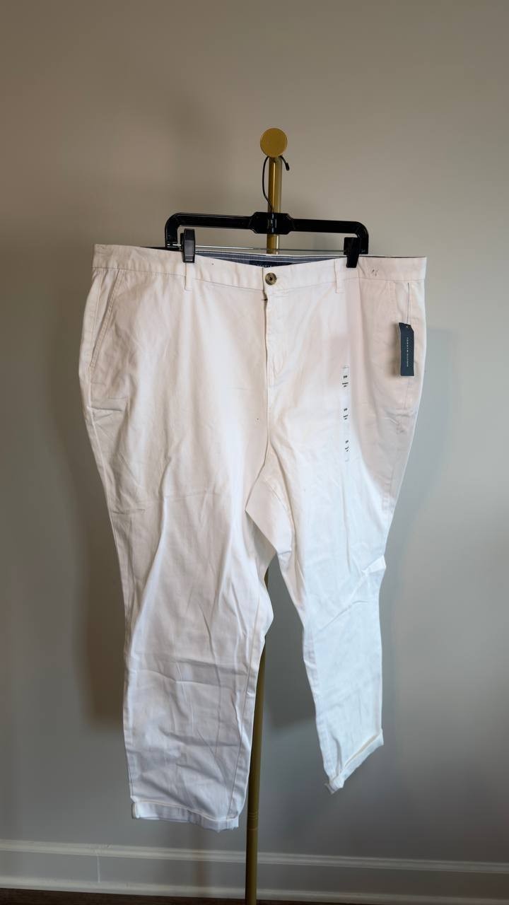 Tommy Hilfiger TH Flex Hampton Chino Pants Plus Size 20W White NWT $84.50
