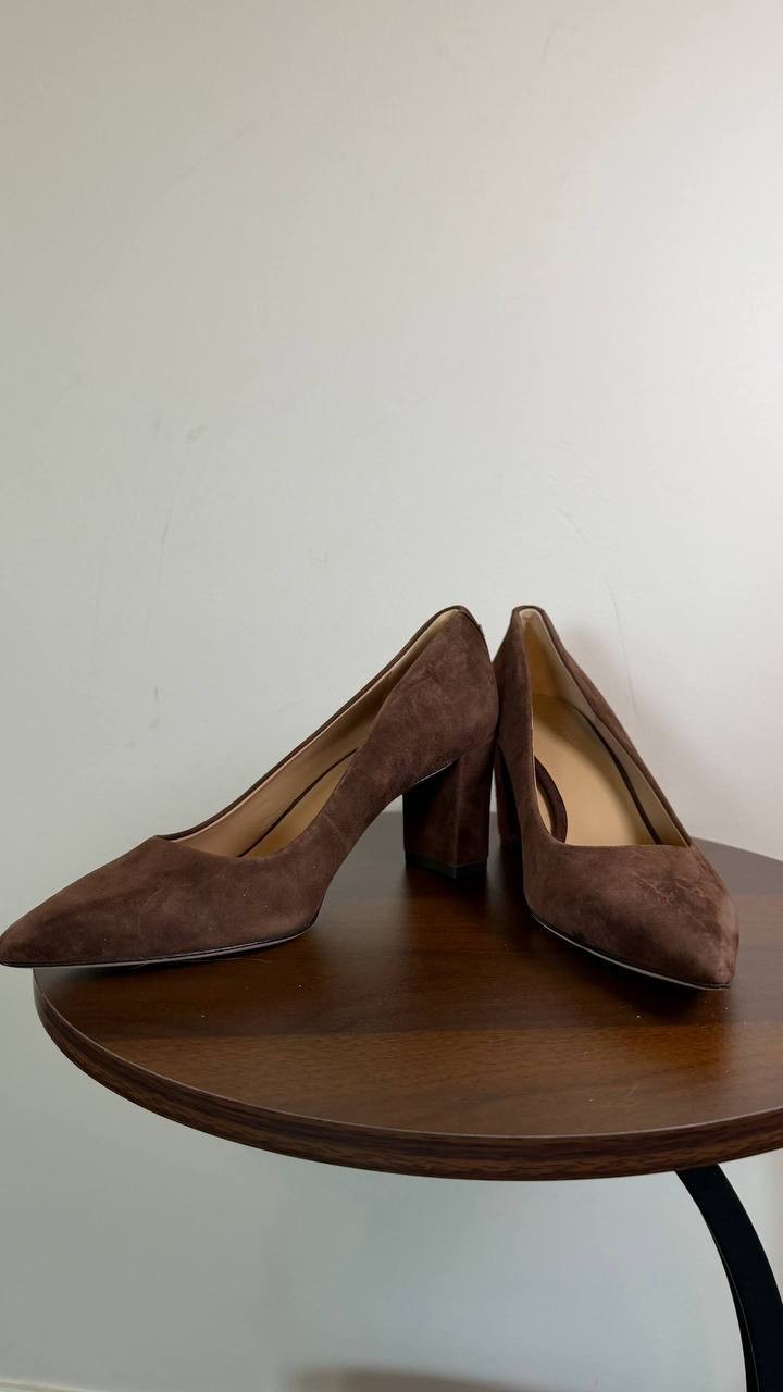 Lauren Ralph Lauren “Lanette”Brown Block Heel Suede Size 6B NIB msrp$155