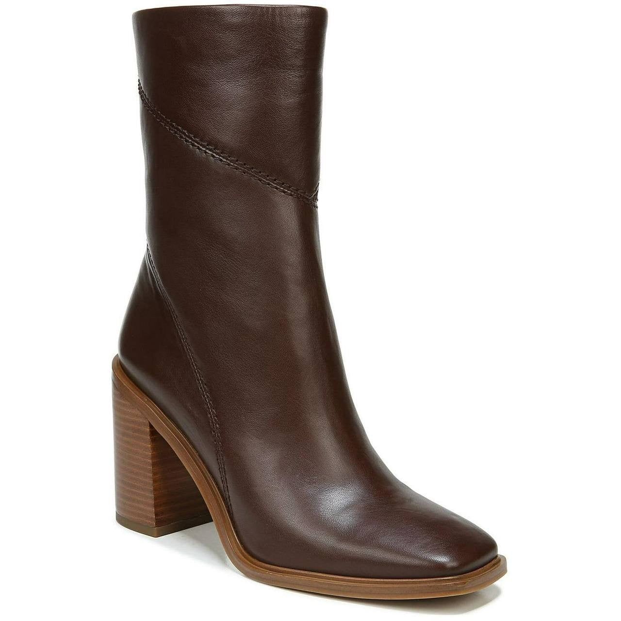 Franco Sarto Brown Leather Mid Shaft Boots 8.5M NIB MSRP $180