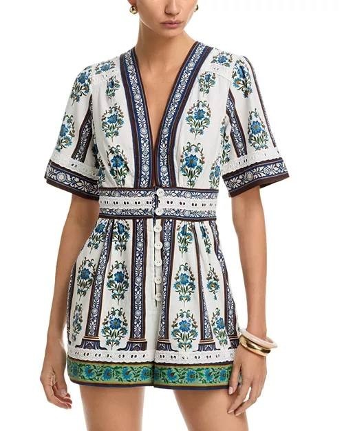 FARM Rio Manoela Off White Romper S NWT
