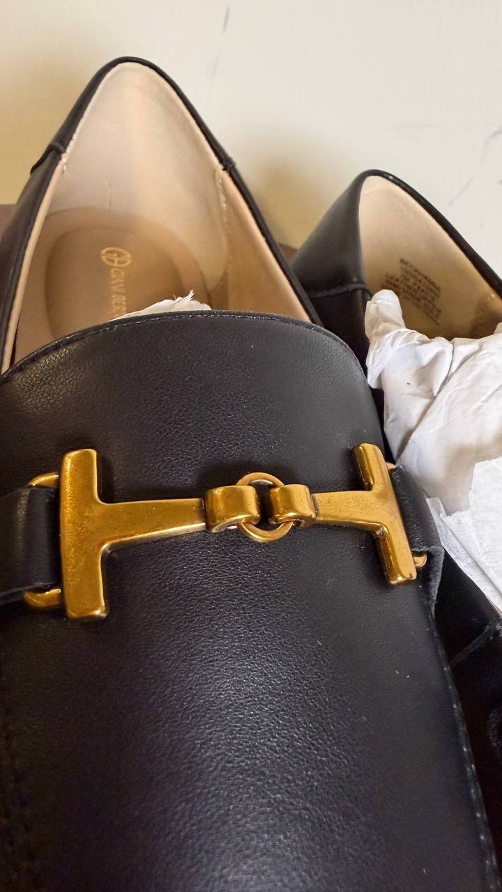 Giani Bernini Beckhamm Leather Tailored Loafers Black 7M NWB $89.90